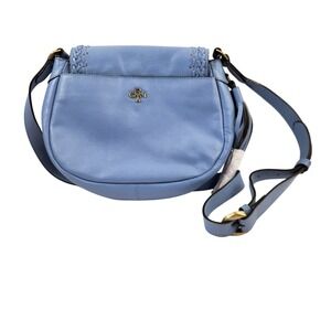 ORYANY‎ Amanda Italian Leather Saddle Bag Light Blue Handbag Purse